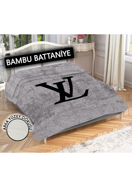 Doruklar Home Collection Dekoratif Modern Desenli %100 Bambu Kumaşlı Battaniye