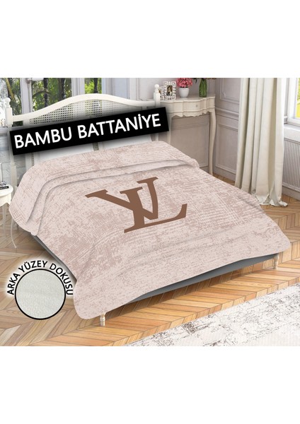 Doruklar Home Collection Dekoratif Modern Desenli %100 Bambu Kumaşlı Battaniye