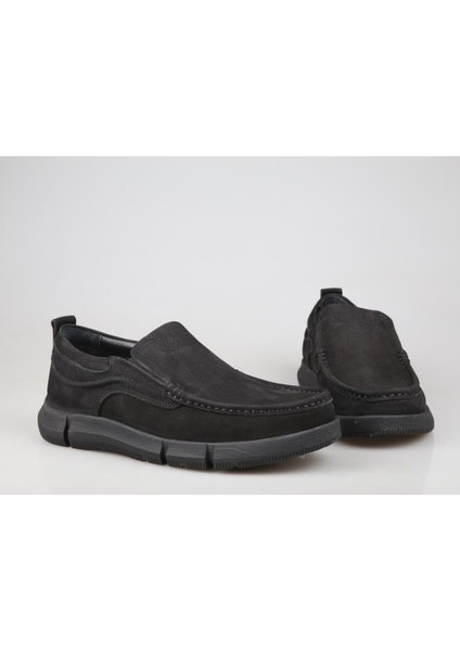 4Y2197HAKIKI Deri Siyah Nubuk Erkek Günlük Ayakkabı fırsatları