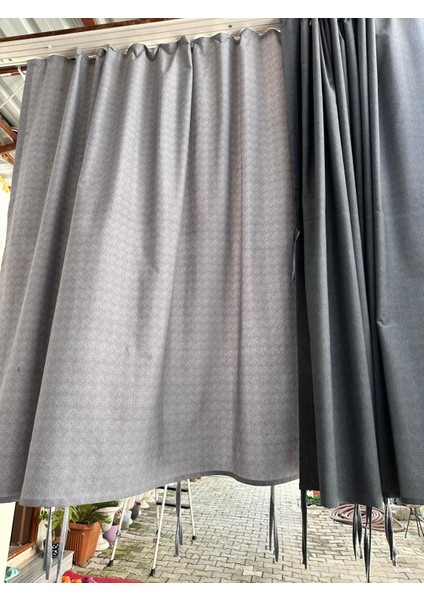 Branda Balkon Perdesi Kornişli ve Bağcıklı Fon Perde modelleri