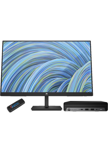 Pro Mini 400 G9 Intel Core İ7-14700T 32GB Ddr5 4tb SSD Freedos 23.8 Fhd Monitör Mini Masaüstü Bilgisayar W9H6W3ET15+ZETTAUSBBELLEK