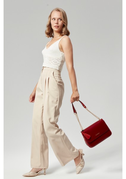 Kadın Üç Bölmeli Zincir Askılı Omuz Çantası fiyatları