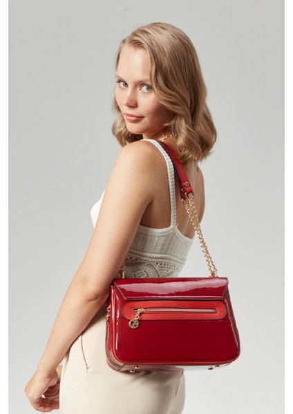 Kadın Üç Bölmeli Zincir Askılı Omuz Çantası fırsatları