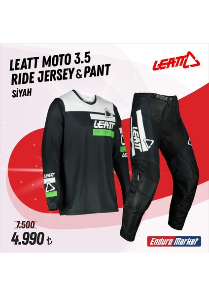 Moto 3.5 Rıde Siyah Jersey Pantolon Takım