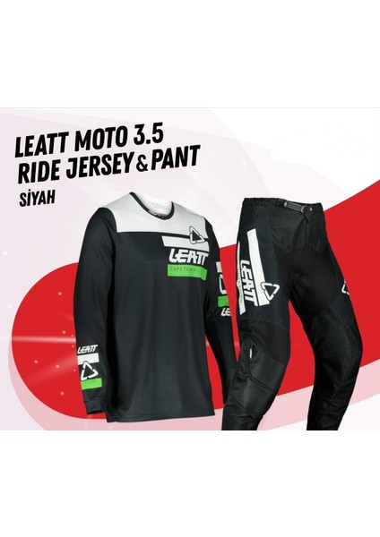 Moto 3.5 Rıde Siyah Jersey Pantolon Takım