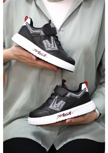 2074-PEPINO Anatomik Tabanlı Ultra Hafif Unisex Çocuk Sneakers Ayakkabı - NKT02074-SIYAH Beyaz-31 fiyatları