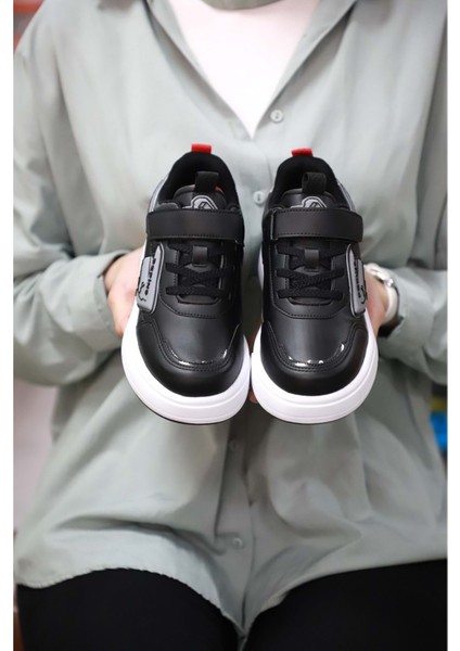 2074-PEPINO Anatomik Tabanlı Ultra Hafif Unisex Çocuk Sneakers Ayakkabı - NKT02074-SIYAH Beyaz-31 modelleri