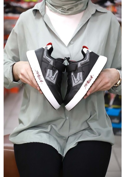 2074-PEPINO Anatomik Tabanlı Ultra Hafif Unisex Çocuk Sneakers Ayakkabı - NKT02074-SIYAH Beyaz-31 fırsatları