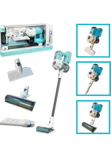 Pilli Sesli Model Çekme Özellikli Dikey Süpürge 75 Cm-Vakumlu Süpürge 3 In1 Oyuncak