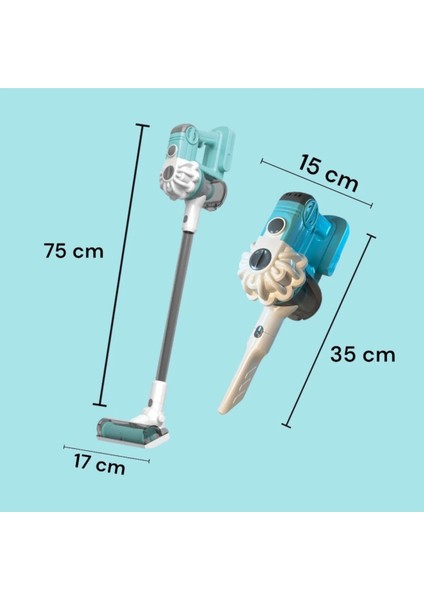 Pilli Sesli Model Çekme Özellikli Dikey Süpürge 75 Cm-Vakumlu Süpürge 3 In1 Oyuncak fiyatları