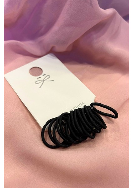 Siyah Renk Lastik Toka Set (Küçük Boy)