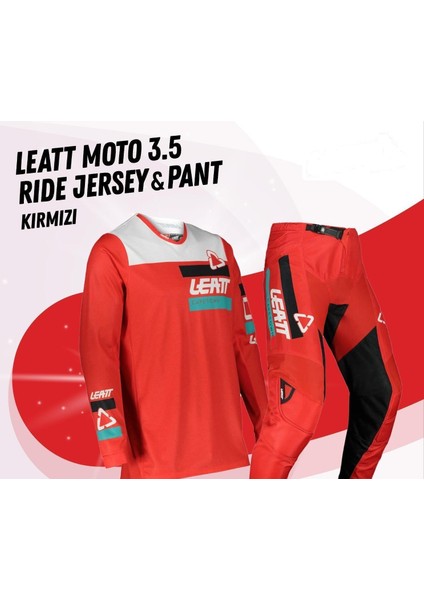 Moto 3.5 Rıde Kırmızı Jersey Pantolon Takım