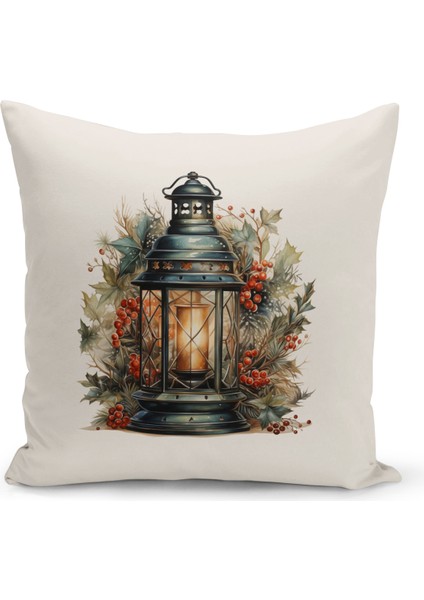 Yılbaşı Serisi Çift Tarafı Dijital Baskılı Kırlent Kılıfı (Christmas Noel Cushion Cover)