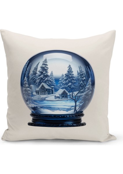 Yılbaşı Serisi Çift Tarafı Dijital Baskılı Kırlent Kılıfı (Christmas Noel Cushion Cover)