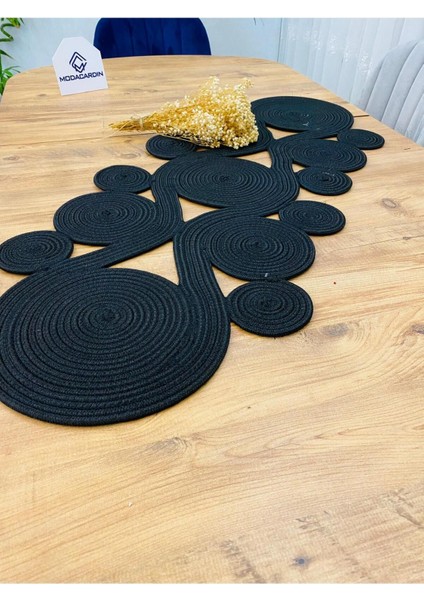 Jüt, Hasır,sarmal Model, Dekoratif Masa Örtüsü, Runner 40X110 Cm, Sehpa Örtüsü, Bohem Tarzı indirimleri
