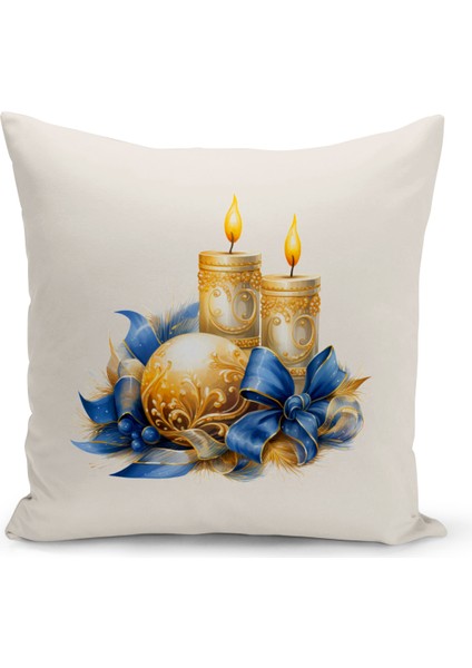 Yılbaşı Serisi Çift Tarafı Dijital Baskılı Kırlent Kılıfı (Christmas Noel Cushion Cover)