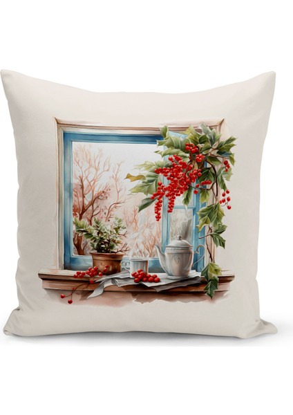 Yılbaşı Serisi Çift Tarafı Dijital Baskılı Kırlent Kılıfı (Christmas Noel Cushion Cover)
