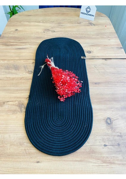 Jüt, Hasır, Dekoratif Masa Örtüsü, Runner 35X100 Cm, Amerikan Servis, Sehpa Örtüsü, Bohem Tarzı