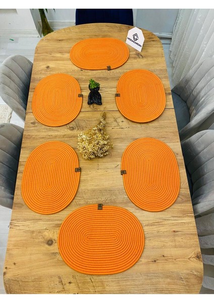 Jüt Hasır Amerikan Servis Oval Supla 6 Lı