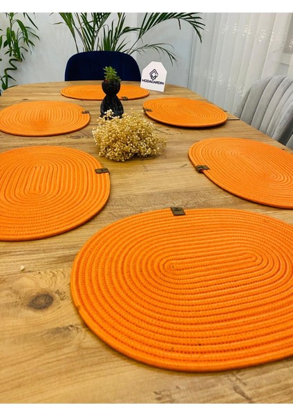 Jüt Hasır Amerikan Servis Oval Supla 6 Lı