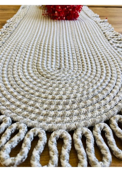 Jüt, Hasır, Dekoratif Masa Örtüsü, Runner 35x100 Cm, Amerikan Servis, Sehpa Örtüsü, Bohem Tarzı fiyatları