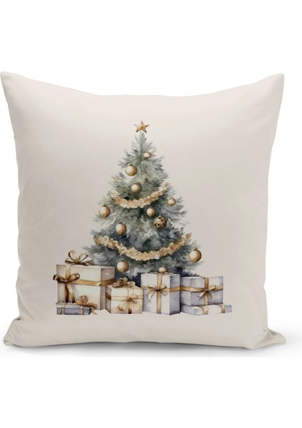 Yılbaşı Serisi Çift Tarafı Dijital Baskılı Kırlent Kılıfı (Christmas Noel Cushion Cover)