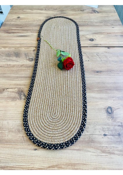 Jüt, Hasır, Dekoratif Masa Örtüsü, Runner 35X100 Cm, Amerikan Servis, Sehpa Örtüsü, Bohem Tarzı