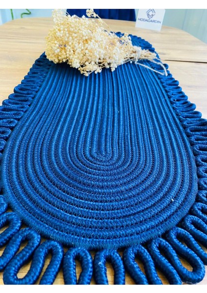 Jüt, Hasır, Dekoratif Masa Örtüsü, Runner 30X80 Cm, Amerikan Servis, Sehpa Örtüsü, Bohem Tarzı