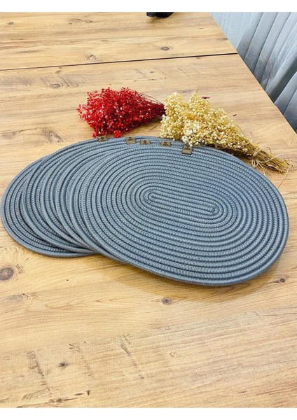 Jüt Hasır Amerikan Servis Oval Supla 6 Lı