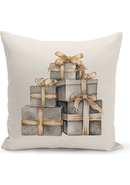 Yılbaşı Serisi Çift Tarafı Dijital Baskılı Kırlent Kılıfı (Christmas Noel Cushion Cover)