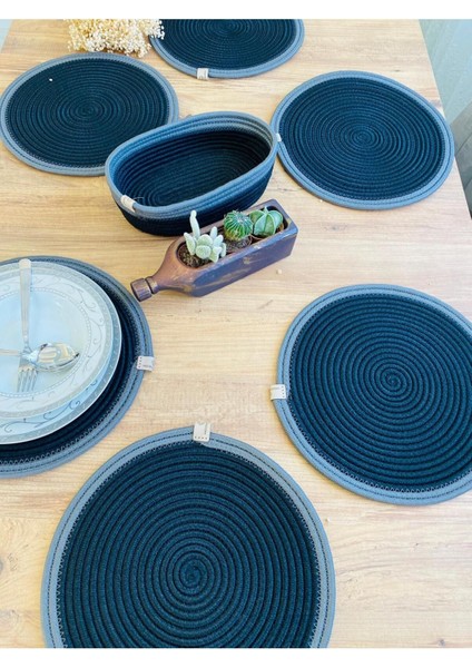 Jüt Hasır Amerikan Servis Supla ve Sepet 7 Parça modelleri