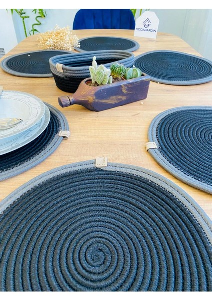 Jüt Hasır Amerikan Servis Supla ve Sepet 7 Parça fırsatları