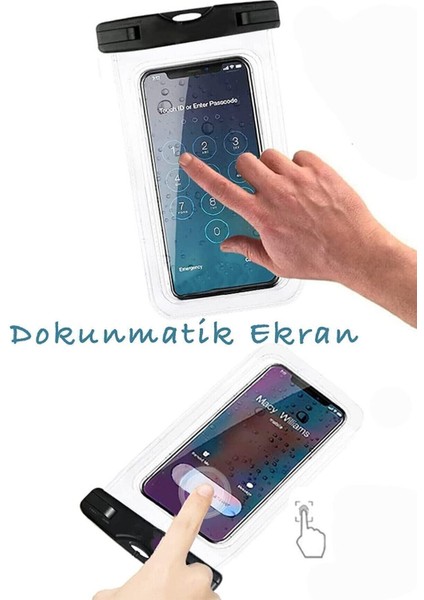 Siyah 1. Kalite Tüm Telefonlara Uyumlu Yağmur Su Geçirmez Waterproof Deniz Havuz Altı Telefon Kılıf indirimleri