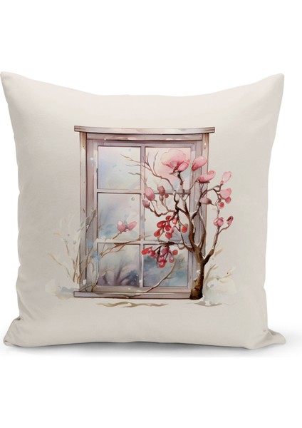 Yılbaşı Serisi Çift Tarafı Dijital Baskılı Kırlent Kılıfı (Christmas Noel Cushion Cover)