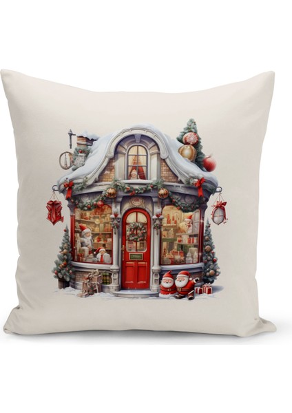 Yılbaşı Serisi Çift Tarafı Dijital Baskılı Kırlent Kılıfı (Christmas Noel Cushion Cover)