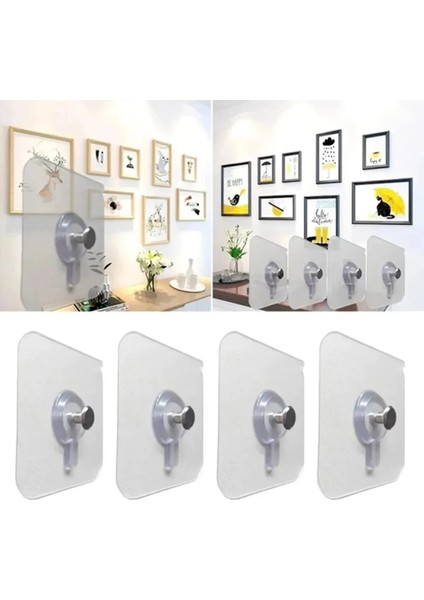 2'li Mutfak Banyo Düzenleyici Pleksi Raf 40 cm x 10 cm + 4 Adet Pin Askı modelleri
