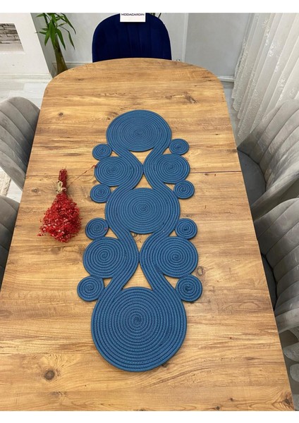 Jüt, Hasır,sarmal Model, Dekoratif Masa Örtüsü, Runner 40X110 Cm, Sehpa Örtüsü, Bohem Tarzı modelleri