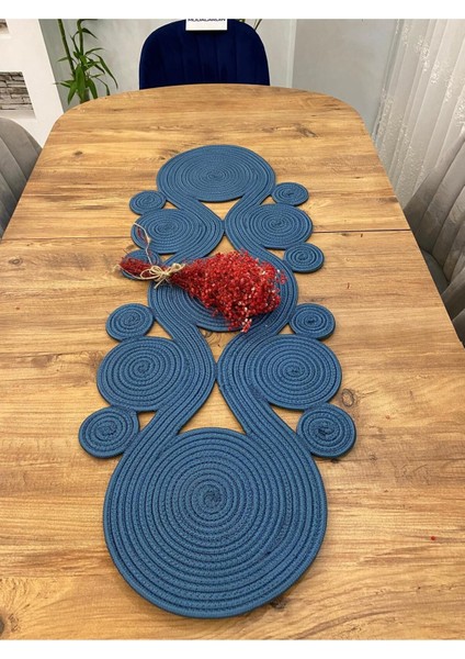 Jüt, Hasır,sarmal Model, Dekoratif Masa Örtüsü, Runner 40X110 Cm, Sehpa Örtüsü, Bohem Tarzı fırsatları