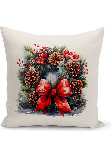 Bertille Home Yılbaşı Serisi Çift Tarafı Dijital Baskılı Kırlent Kılıfı (Christmas Noel Cushion Cover)