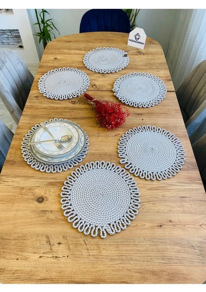 Jüt Hasır Amerikan Servis Supla 6 Parça