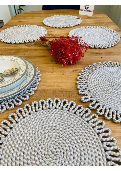 Jüt Hasır Amerikan Servis Supla 6 Parça modelleri