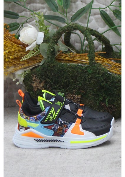 242 3325 Siyah Mavi Rahat Hafif Orijinal Ürün Erkek Çocuk Ayakkabı