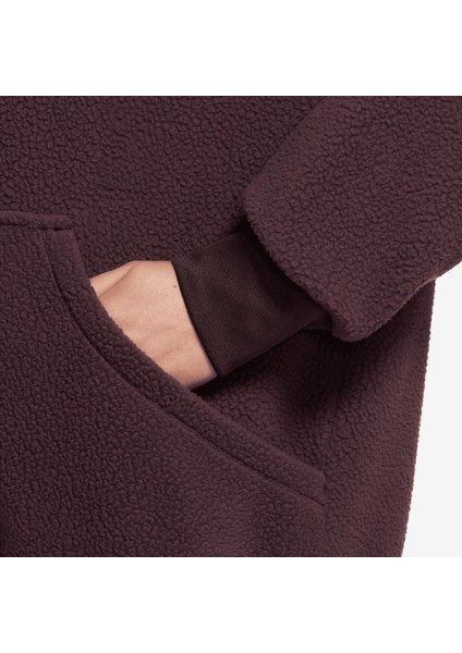 Sportswear Plush Pullover Womens Hoodiye Sweatshirt Kadın Bordo Tüylü Kapüşonlu Sweatshirt DQ6840 fiyatları