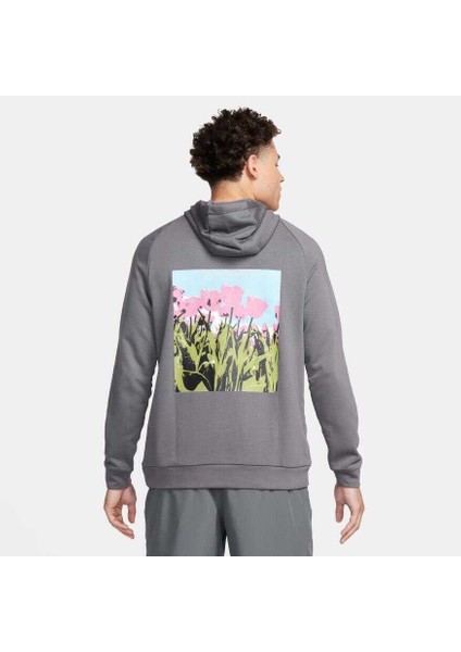 Dri Fit Hoodie Pullover Erkek Gri Kapüşonlu Spor Sweatshirt FN3285 fiyatları