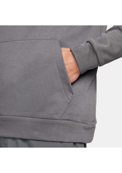 Dri Fit Hoodie Pullover Erkek Gri Kapüşonlu Spor Sweatshirt FN3285 modelleri