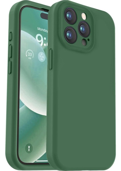 iPhone 15 Pro Max Kılıf Yüksek Kalite 3D Kamera Korumalı Içi Kadife Lansman Liquid Silikon Kapak