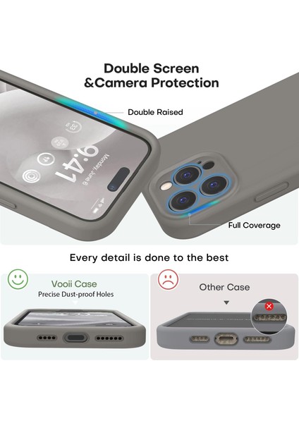 iPhone 15 Pro Max Kılıf Yüksek Kalite 3D Kamera Korumalı Içi Kadife Lansman Liquid Silikon Kapak fırsatları