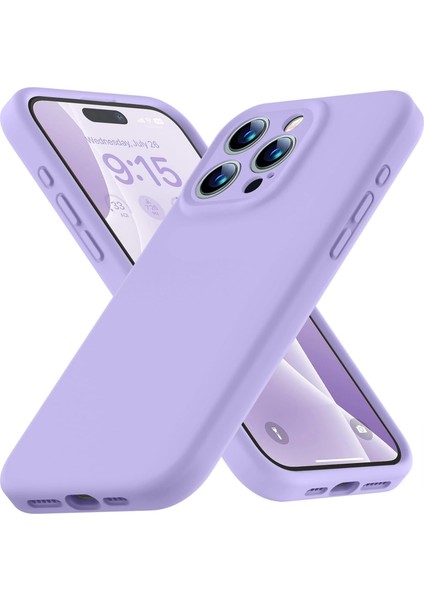 iPhone 15 Pro Max Kılıf Yüksek Kalite 3D Kamera Korumalı Içi Kadife Lansman Liquid Silikon Kapak