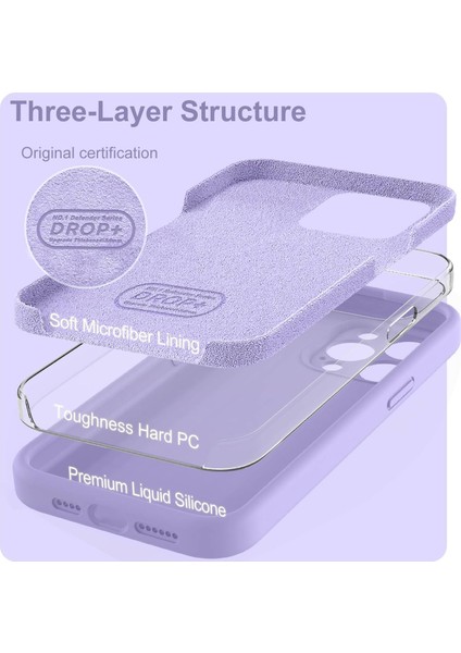 iPhone 15 Pro Max Kılıf Yüksek Kalite 3D Kamera Korumalı Içi Kadife Lansman Liquid Silikon Kapak