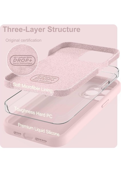 iPhone 15 Pro Max Kılıf Yüksek Kalite 3D Kamera Korumalı Içi Kadife Lansman Liquid Silikon Kapak